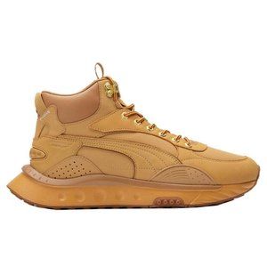Puma Wild Rider Mid High Top Lace Up Mens Brown Sneakers Casual Shoes